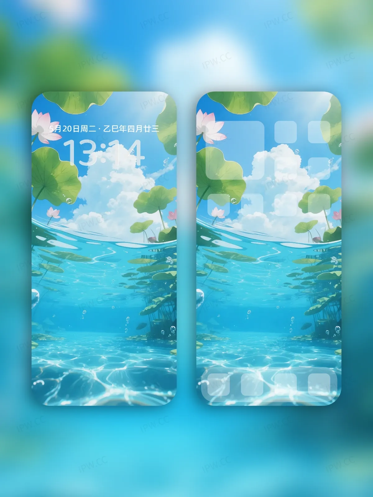 荷塘水中手机高清静态壁纸#20250801230508 742c80a0d54e4f8