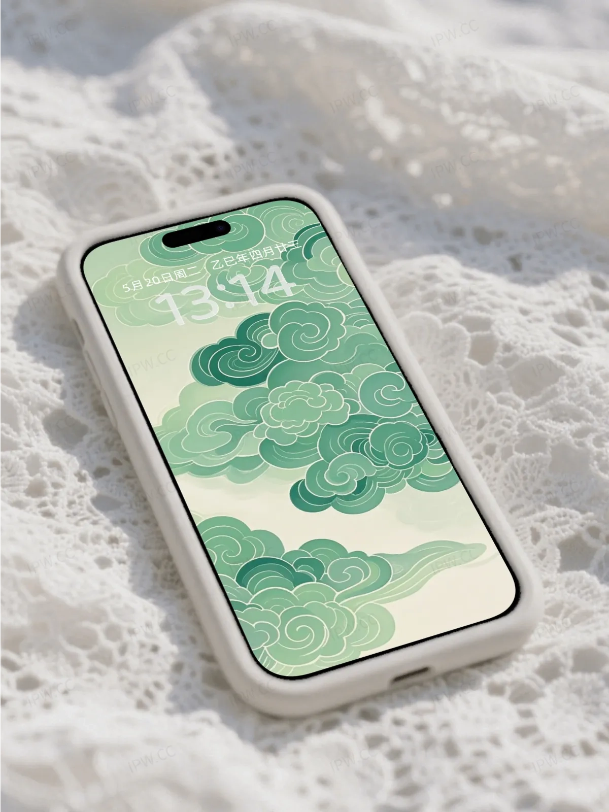 绿色祥云手机高清静态壁纸#20250730145225 79f6f48bd34fbe0
