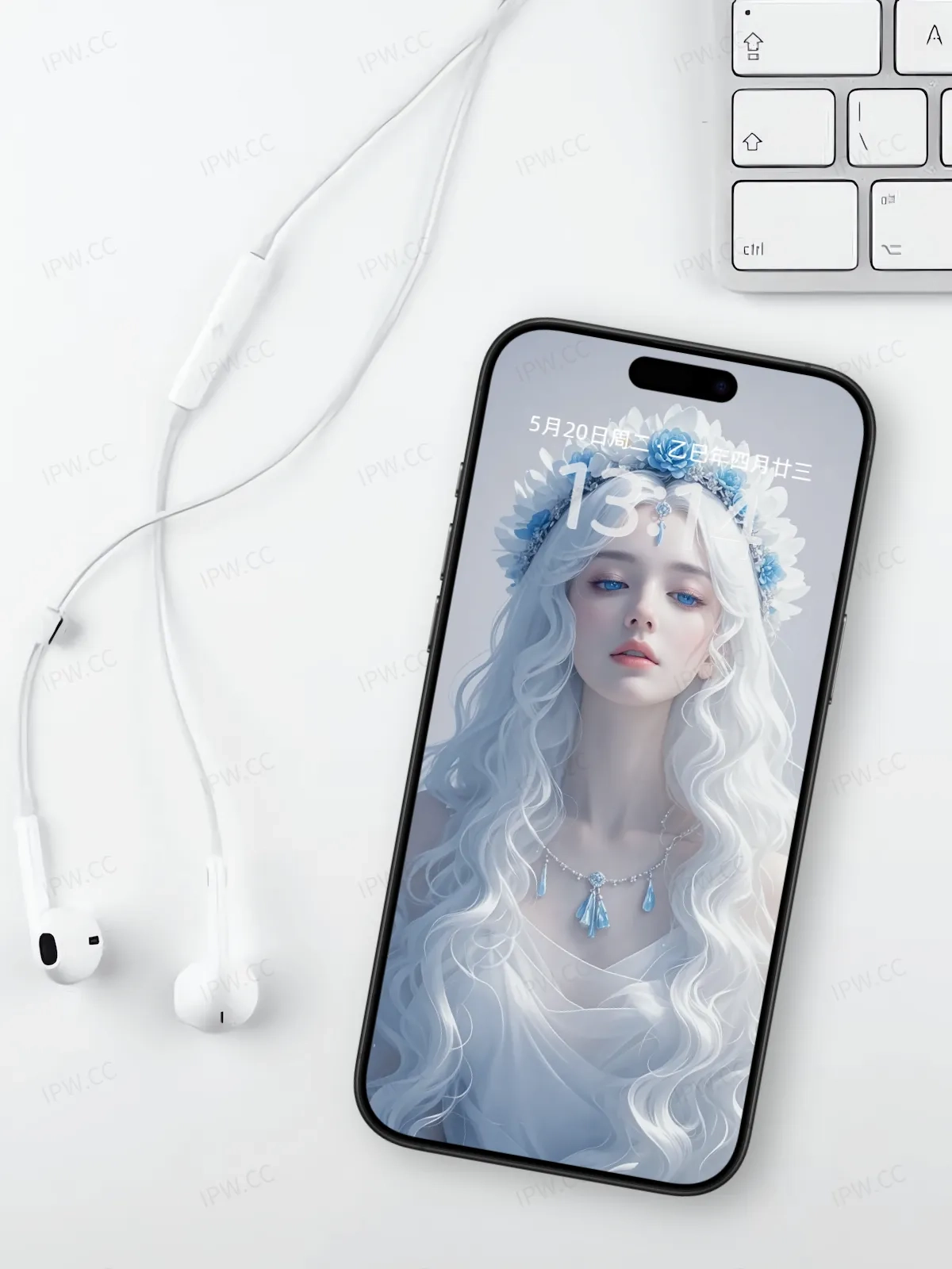 银发美女手机高清静态壁纸#20250801230312 834f2d3ff7b1a94