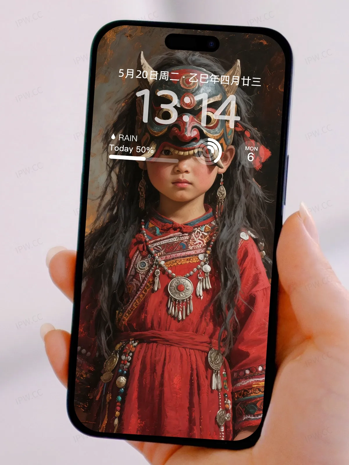 少数民族面具女孩手机高清静态壁纸#20250801230332 870fe3ea10da7a7