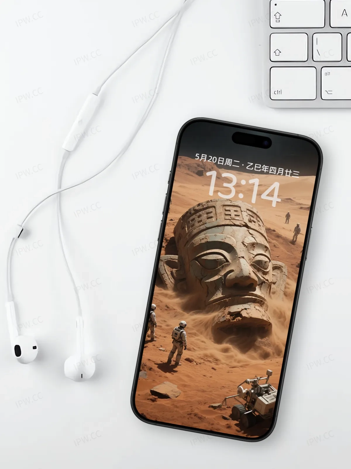 外星球雕像手机高清静态壁纸#20250801230203 8ded441752ee2d5