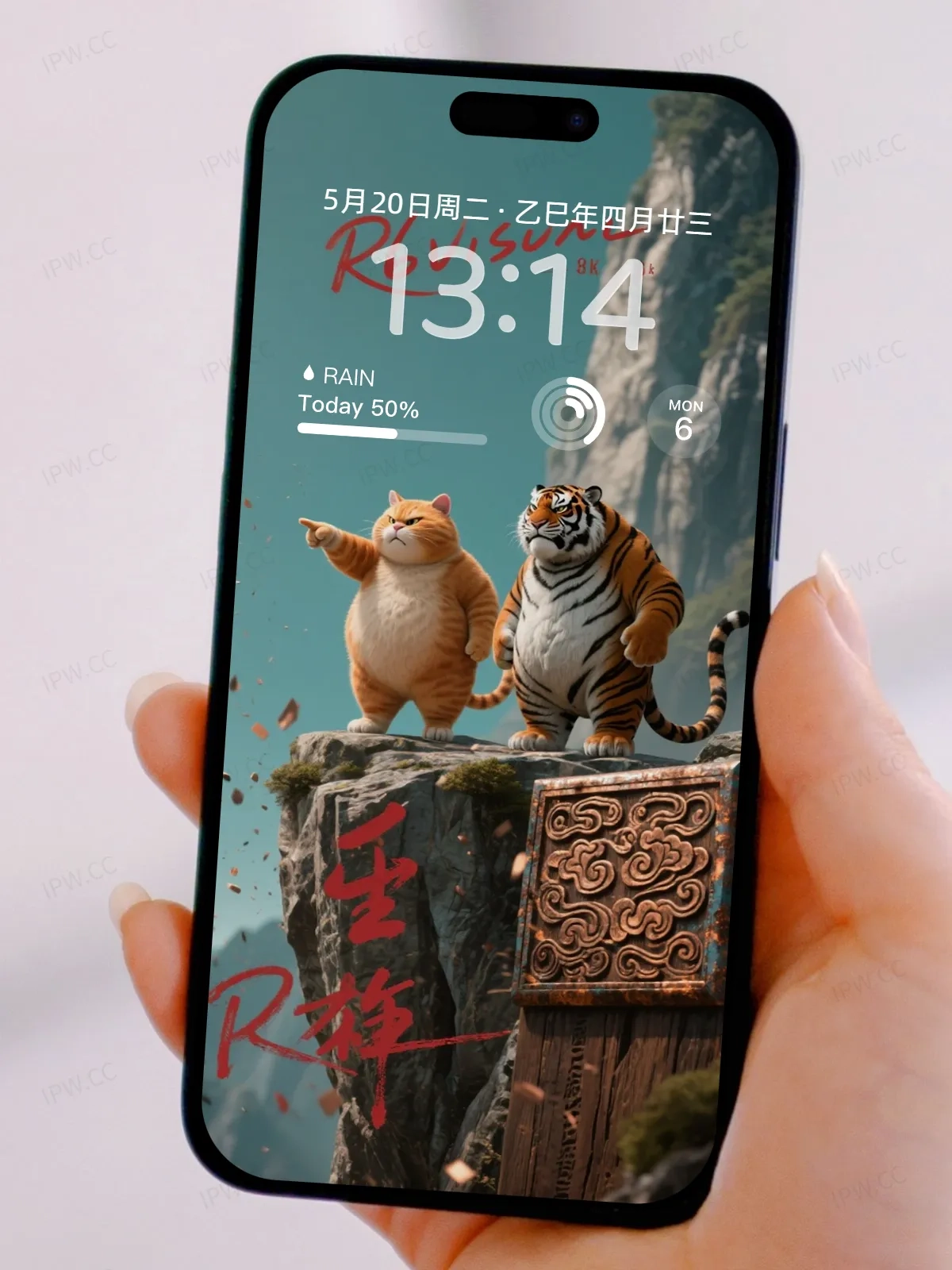 老虎与猫手机高清静态壁纸#20250730144049 8ea90c90c5d1457