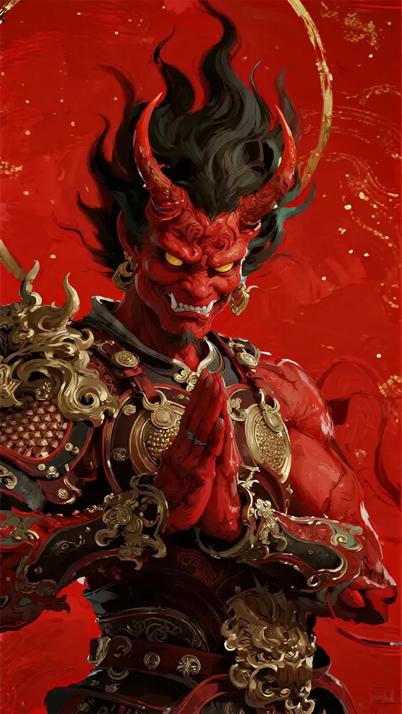 红色恶魔手机高清静态壁纸#20250730143133