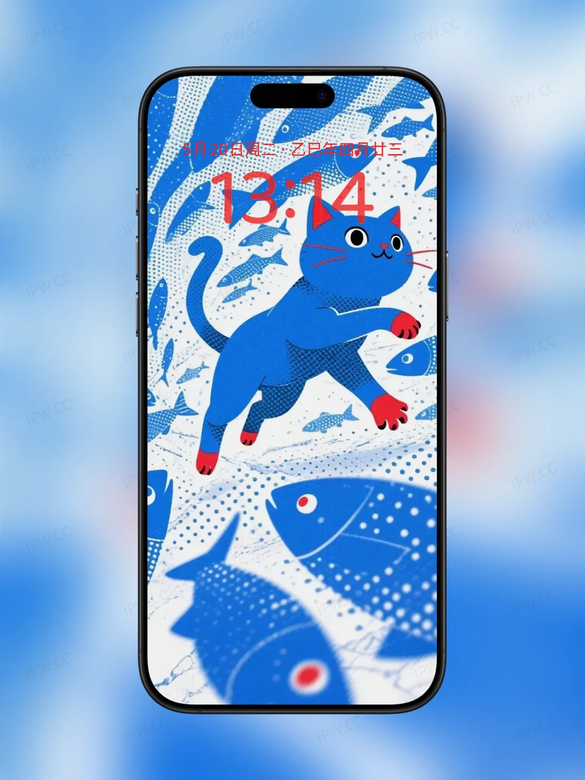 猫咪与鱼手机高清静态壁纸#20250730144030 9b935e9229cb8be