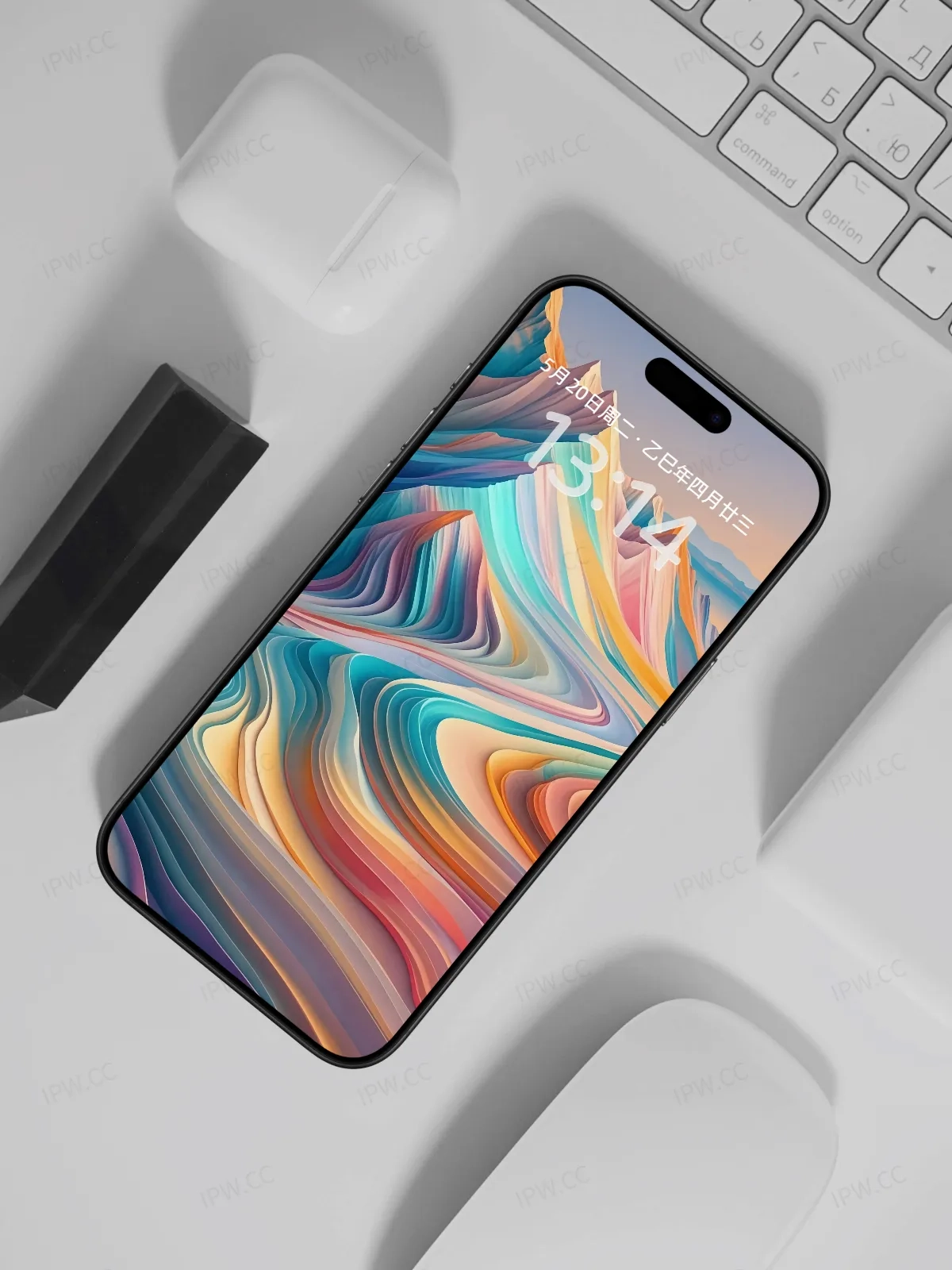 五彩山川手机高清静态壁纸#20250801230710 a487ab312655d90