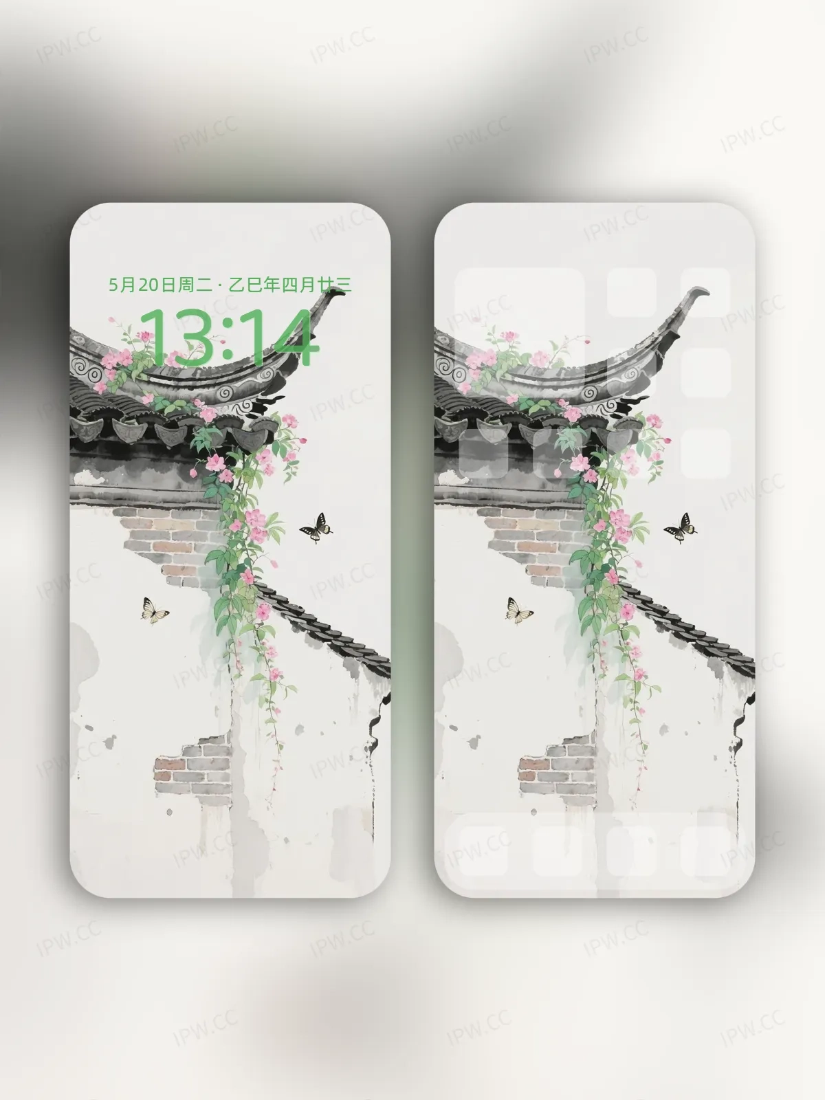 水墨皖南古镇房屋一角手机高清静态壁纸#20250801230017 b327f79429e5e9d