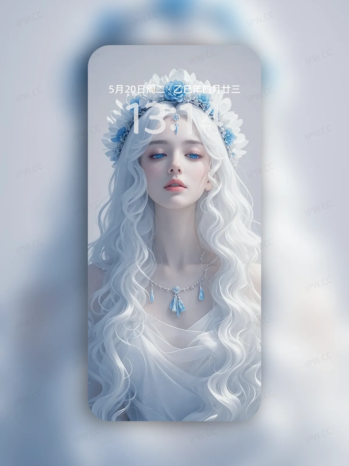 银发美女手机高清静态壁纸#20250801230312 bdc4299990bdde8