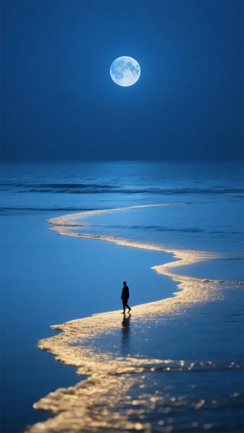 夜色海边手机高清静态壁纸#20250730145246