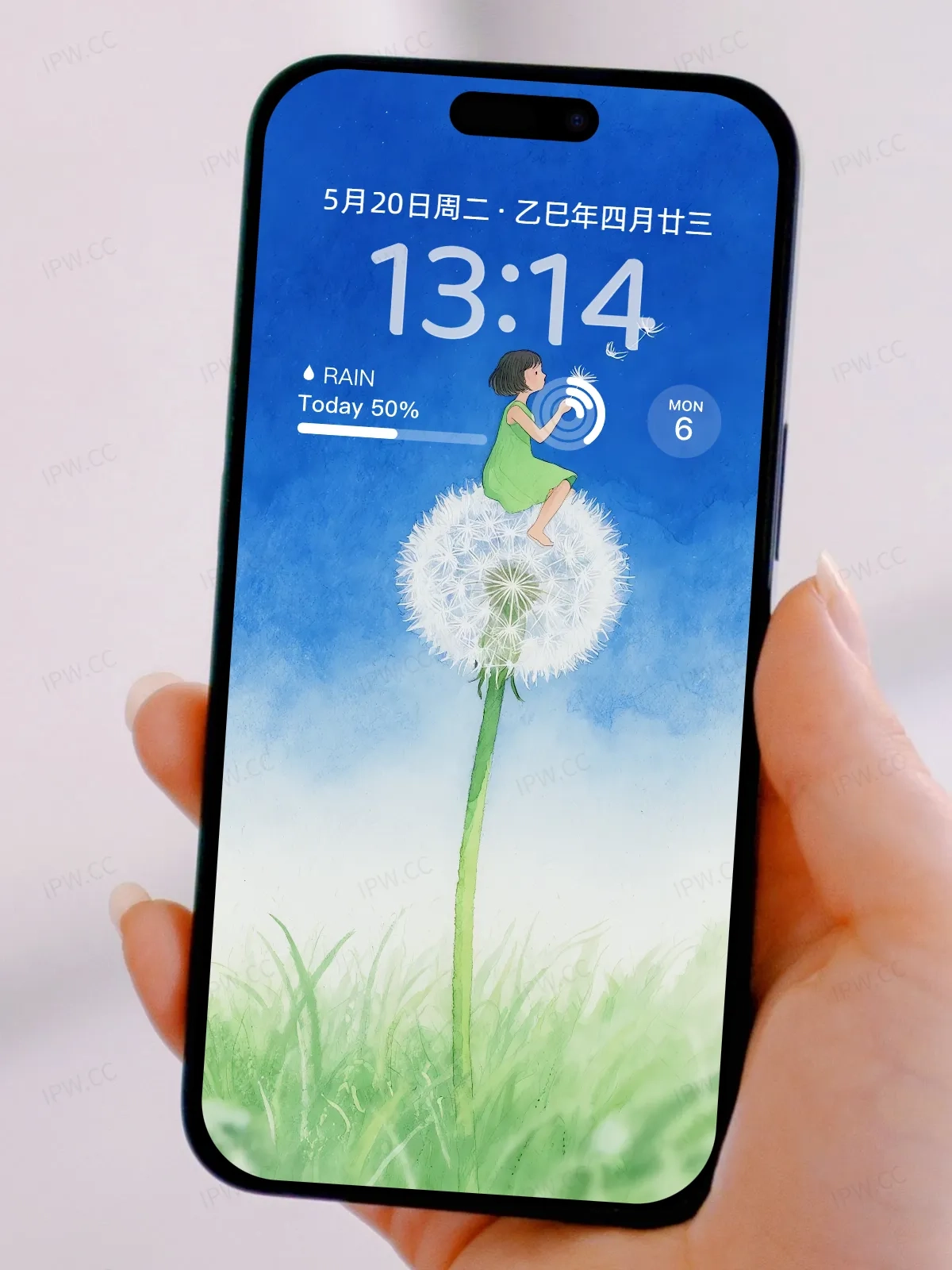 蒲公英女孩手机高清静态壁纸#20250801230250 c67677af4b75a1e