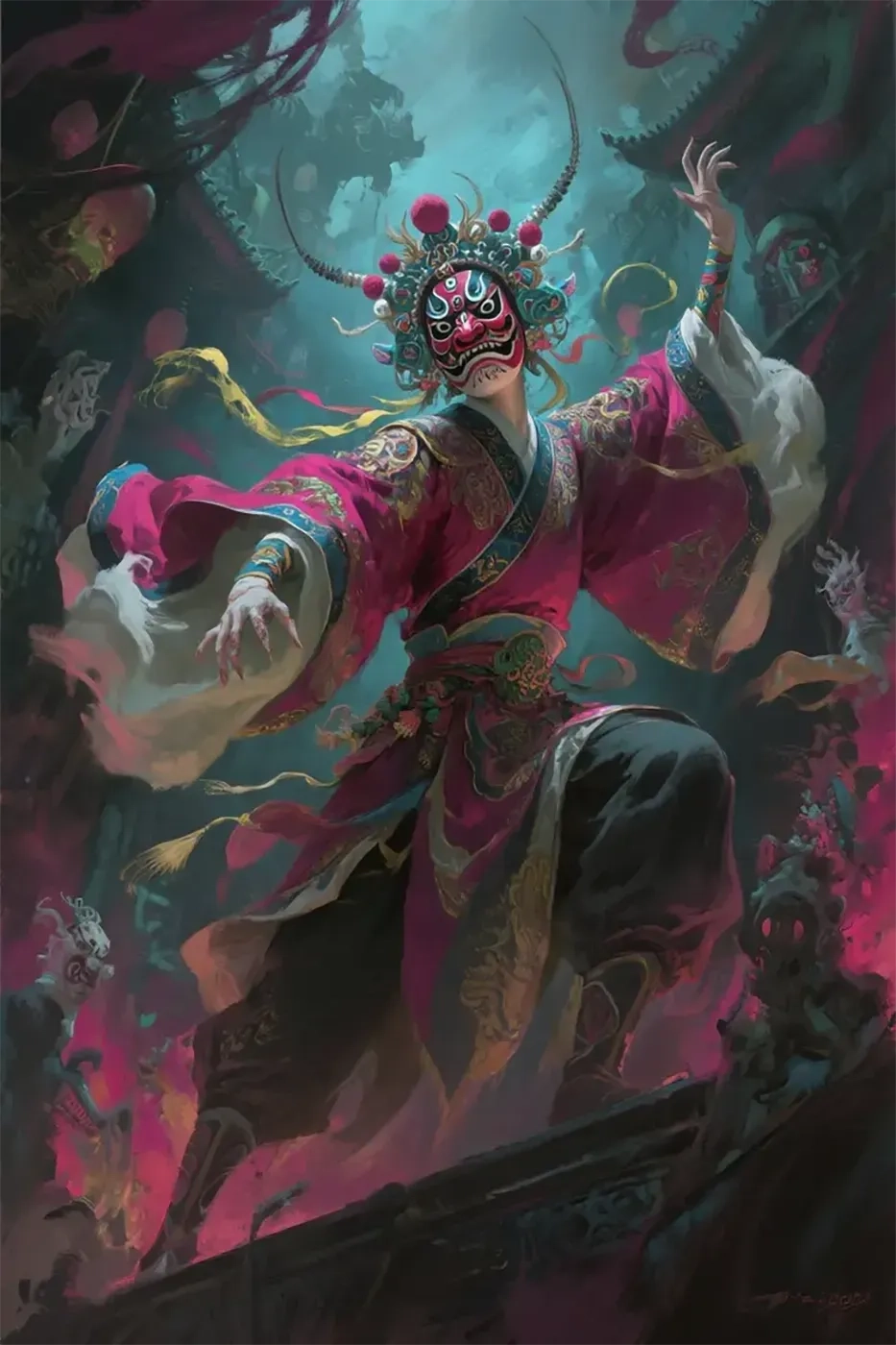 川剧变脸手机高清静态壁纸#20250801230624