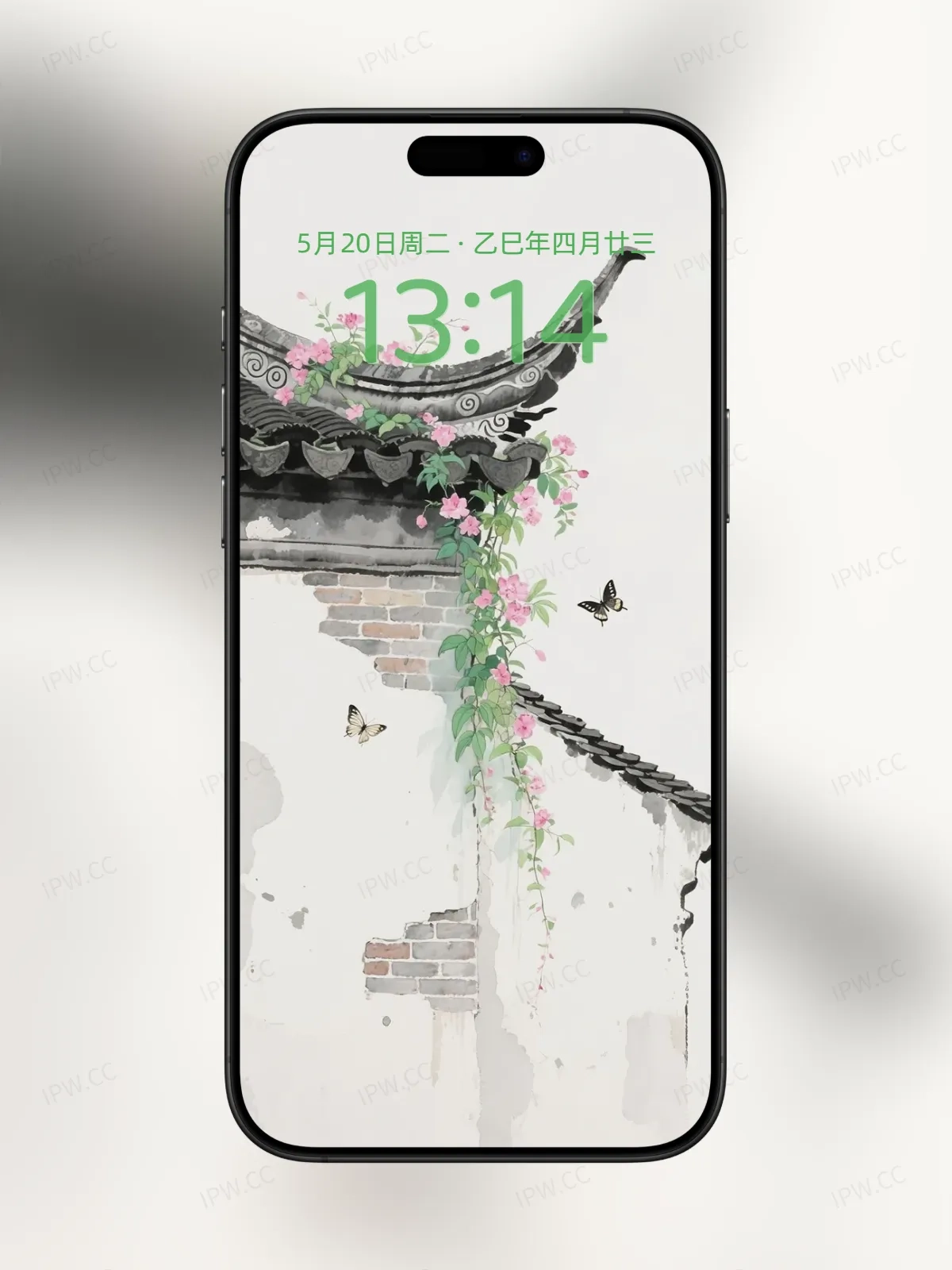 水墨皖南古镇房屋一角手机高清静态壁纸#20250801230017 e0c3bccc700438a