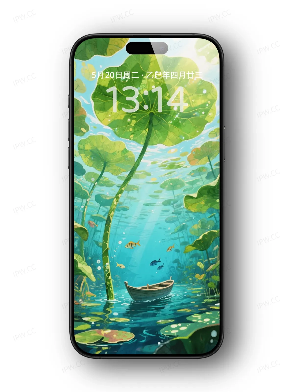 荷下泛舟手机高清静态壁纸#20250730142950 e6a9ffe67f09dbb