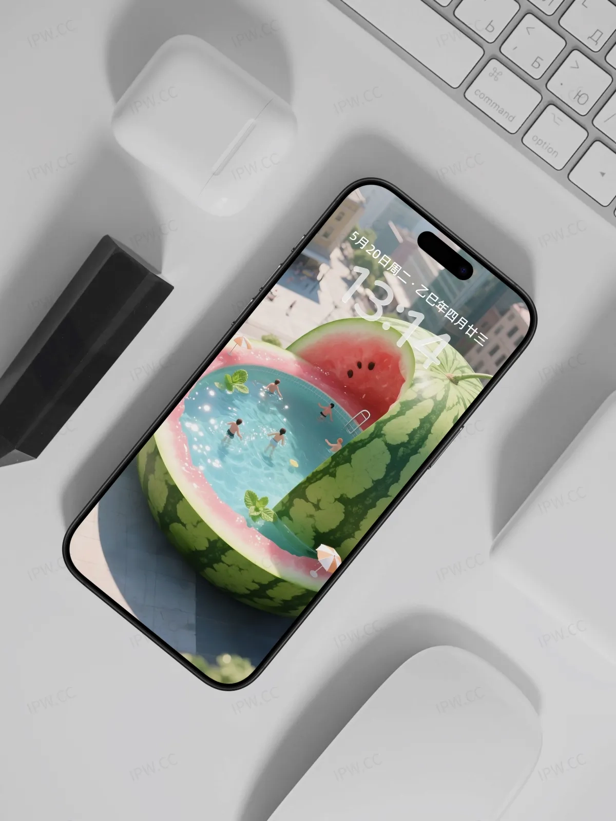 夏日西瓜泳池手机高清静态壁纸#20250730142530 f6bd8b62631aa07