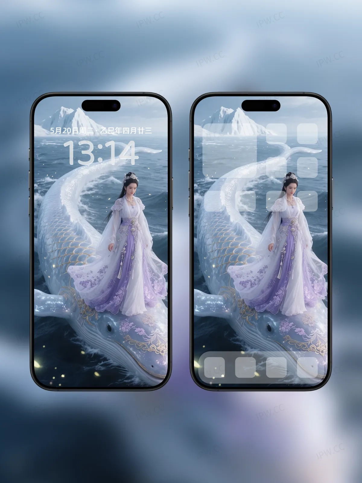 美女站在鲤鱼头上手机高清静态壁纸#20250801230422 f79e8987cd077ec